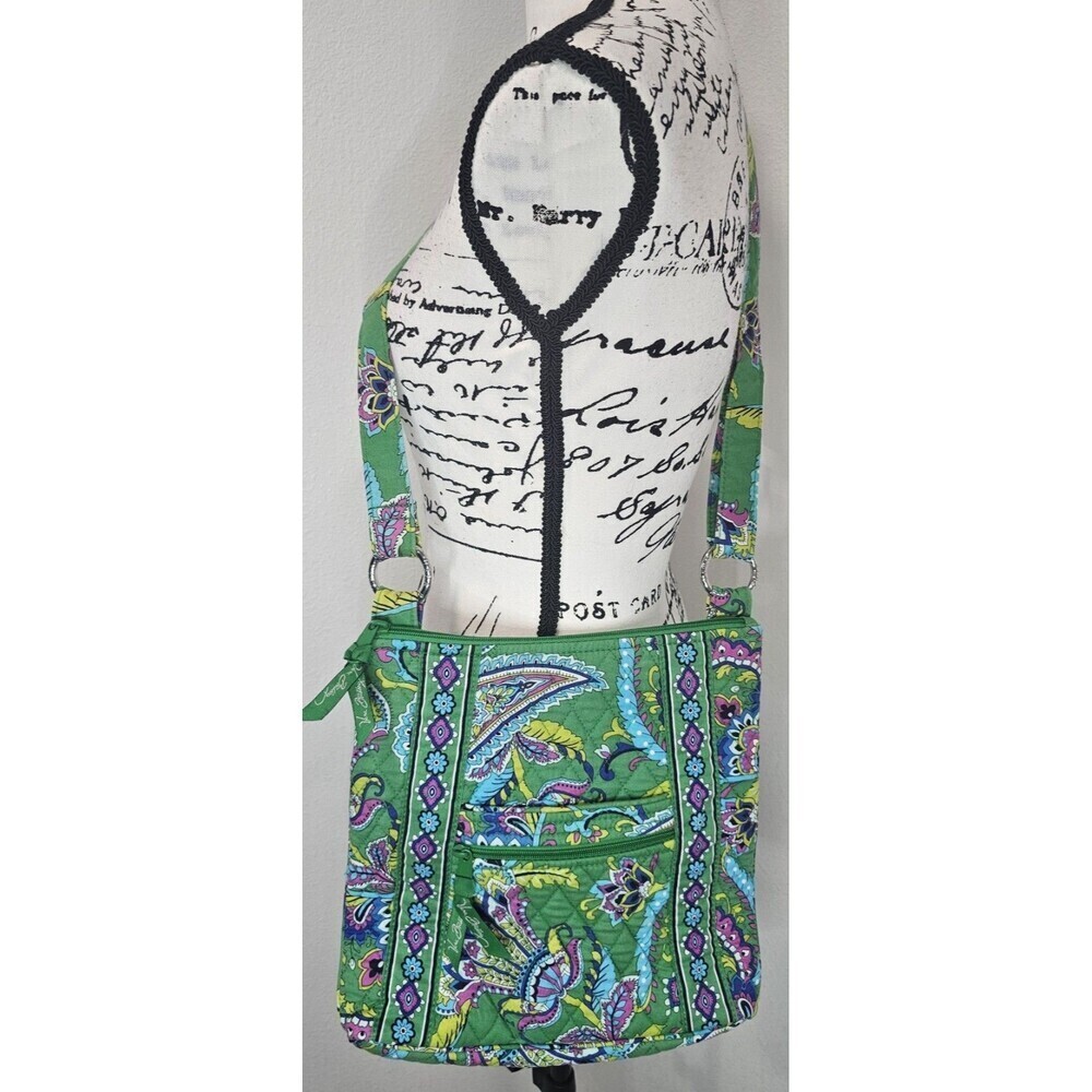 Vera Bradley Emerald Paisley Quilted Hipster Crossbody Shoulder Bag